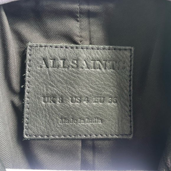 ⚡️ AllSaints Leather Jacket – Size 4 🖤 - Picture 4 of 6